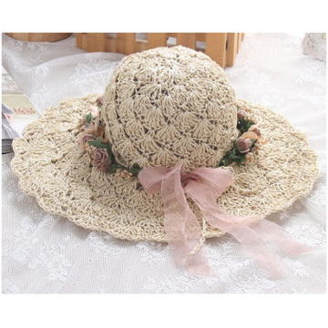 Summer New Wreath Hat, Pure Manual Sun Along Straw Hat